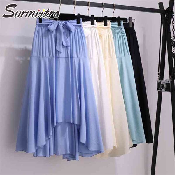 cotton midi skirt women summer korean elegant blue white black lace up high waist sun long pleated female 210421
cotton midi skirt women summer korean elegant blue white black lace up high waist sun long pleated female 210421