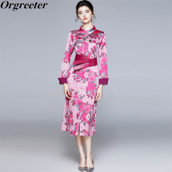 purple floral print long shirt dress spring fall temperament patchwork sleeve chic pu belt split mid 210602, Black;gray
purple floral print long shirt dress spring fall temperament patchwork sleeve chic pu belt split mid 210602, Black;gray