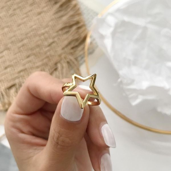 simple gold color star ring engagement rings engraved with single cz stone minimal delicate finger women jewelry cluster, Golden;silver
simple gold color star ring engagement rings engraved with single cz stone minimal delicate finger women jewelry cluster, Golden;silver