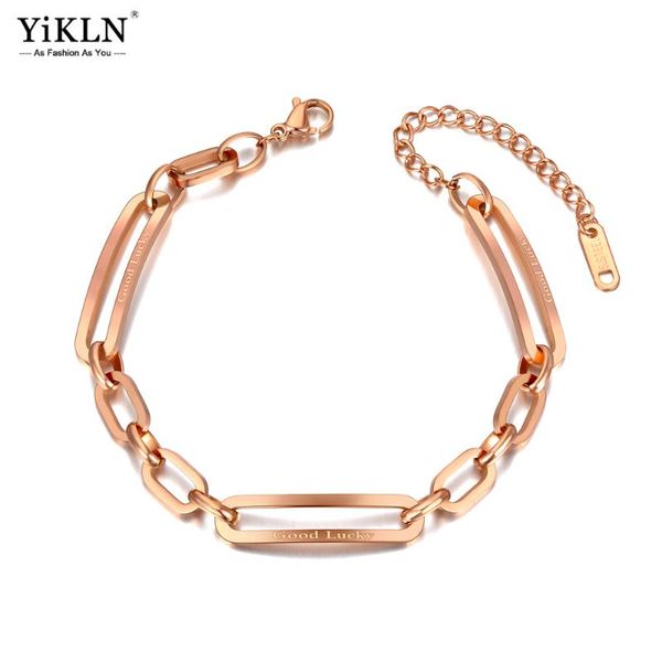 link, chain yikln 316l rose gold stainless steel bohemia beach & link bracelets for women trendy good lucky charm bracelet yb20127, Black
link, chain yikln 316l rose gold stainless steel bohemia beach & link bracelets for women trendy good lucky charm bracelet yb20127, Black