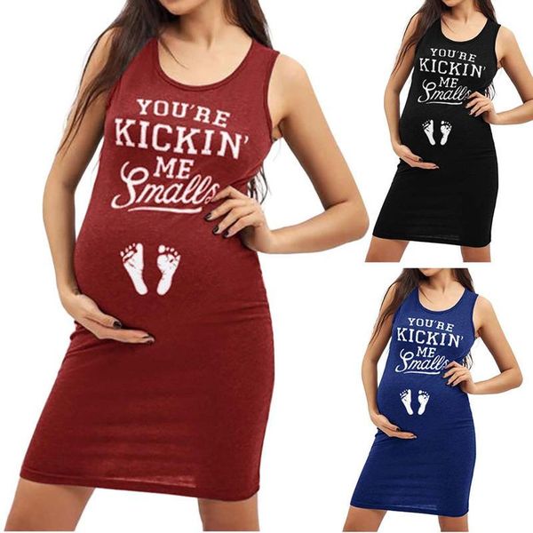women printed letters footprint round neck sleeveless loose pregnant ladies crew collar short holiday casual dress maternity dresses, White
women printed letters footprint round neck sleeveless loose pregnant ladies crew collar short holiday casual dress maternity dresses, White
