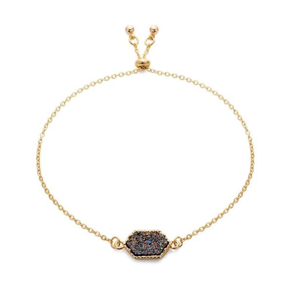 charm bracelets fashion women's faux quartz cluster hexagonal pendant chain bracelet jewelry, Golden;silver
charm bracelets fashion women's faux quartz cluster hexagonal pendant chain bracelet jewelry, Golden;silver
