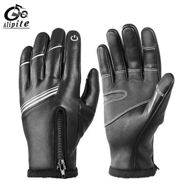 cycling gloves biking winter pu leather thermal fleece touch screen outdoor sport skiing climbing motorcycle bicycle, Black
cycling gloves biking winter pu leather thermal fleece touch screen outdoor sport skiing climbing motorcycle bicycle, Black