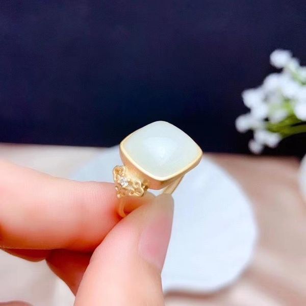 female party jewelry 100% real and natural hetian jasper jade ring 925 sterling silver classical cluster rings, Golden;silver
female party jewelry 100% real and natural hetian jasper jade ring 925 sterling silver classical cluster rings, Golden;silver