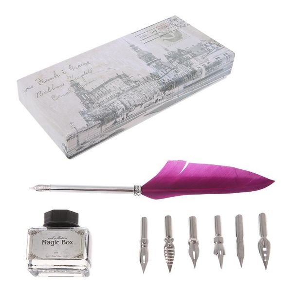 gel pens w3jd antique feather metal nibbed pen dip writing quill with ink steel tips gift box
gel pens w3jd antique feather metal nibbed pen dip writing quill with ink steel tips gift box