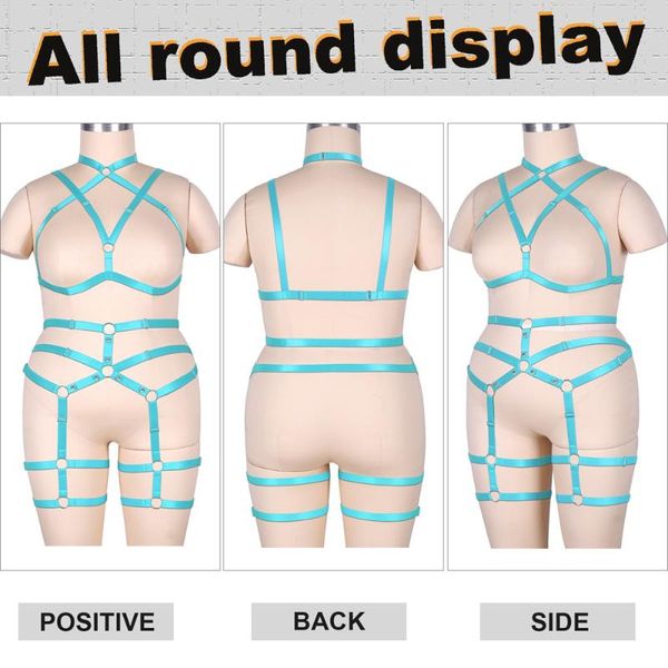 bras sets 2pc exotic accessories cage bra plump women harness belt plus size underwear lingerie set dress dance rave costume garters, Red;black
bras sets 2pc exotic accessories cage bra plump women harness belt plus size underwear lingerie set dress dance rave costume garters, Red;black