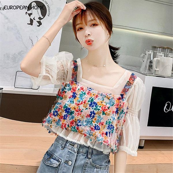 summer short-sleeved chiffon shirt two-piece blouse women clothes color sequins sling korean style slim t162 women's blouses & shirts, White
summer short-sleeved chiffon shirt two-piece blouse women clothes color sequins sling korean style slim t162 women's blouses & shirts, White