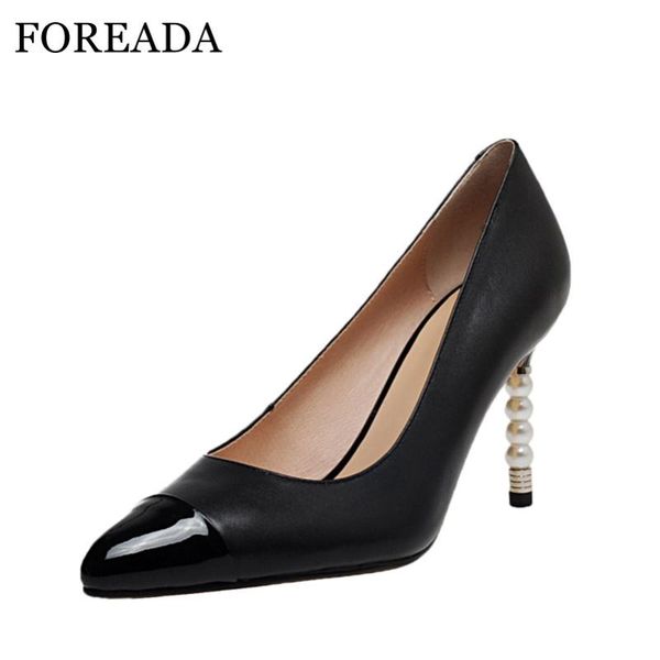 dress shoes foreada women pumps natural genuine leather high heels pearl stiletto heel pointed toe lady footwear black 41
dress shoes foreada women pumps natural genuine leather high heels pearl stiletto heel pointed toe lady footwear black 41