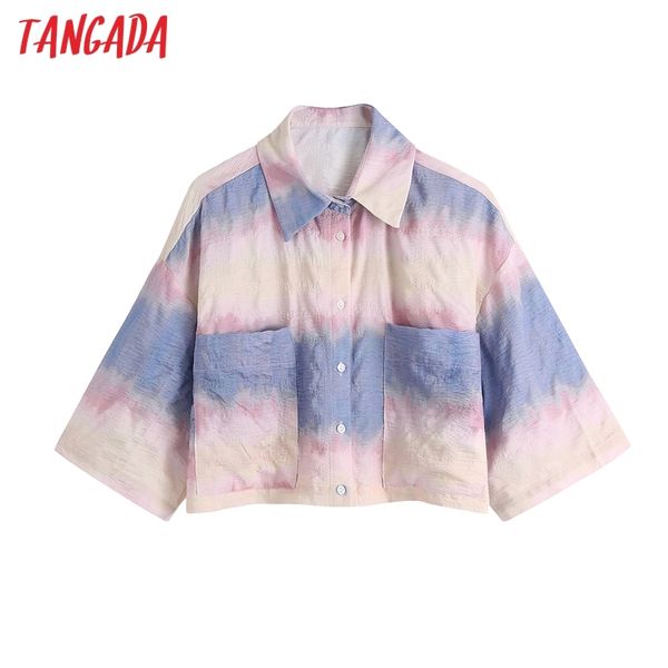 fashion women pockets tie-dye cropped blouses vintage short sleeve female shirts chic be516 210416, White
fashion women pockets tie-dye cropped blouses vintage short sleeve female shirts chic be516 210416, White