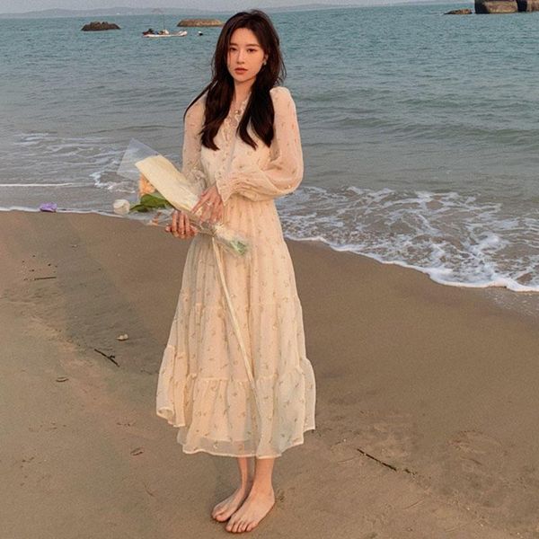 casual dresses apricot spring long dress women floral print chiffon elegant single breasted party a-line lace up ruffles sweet c523, Black;gray
casual dresses apricot spring long dress women floral print chiffon elegant single breasted party a-line lace up ruffles sweet c523, Black;gray