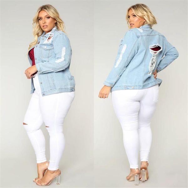 women's jackets plus size 5xl spring autumn women tassel hole denim jacket 2021 boyfriend style jean casual long sleeve female coats, Black;brown
women's jackets plus size 5xl spring autumn women tassel hole denim jacket 2021 boyfriend style jean casual long sleeve female coats, Black;brown