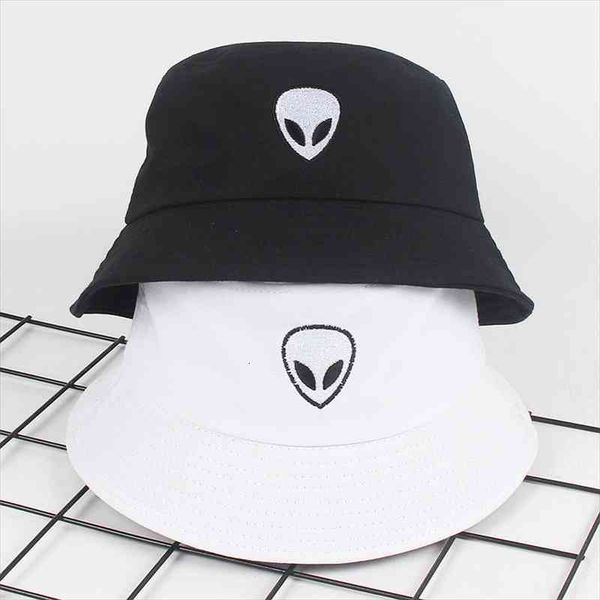 embroidery alien foldable bucket hat summer beach sun hat streetwear fisherman outdoor bucket cap men women, Blue;gray
embroidery alien foldable bucket hat summer beach sun hat streetwear fisherman outdoor bucket cap men women, Blue;gray