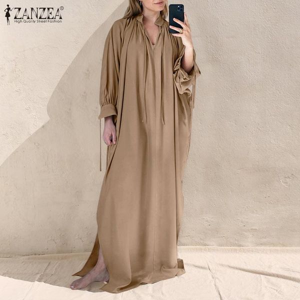 casual dresses autumn sundress plus size maxi long dress fashion women v neck sleeve solid loose vesttido kaftan robe femme, Black;gray
casual dresses autumn sundress plus size maxi long dress fashion women v neck sleeve solid loose vesttido kaftan robe femme, Black;gray