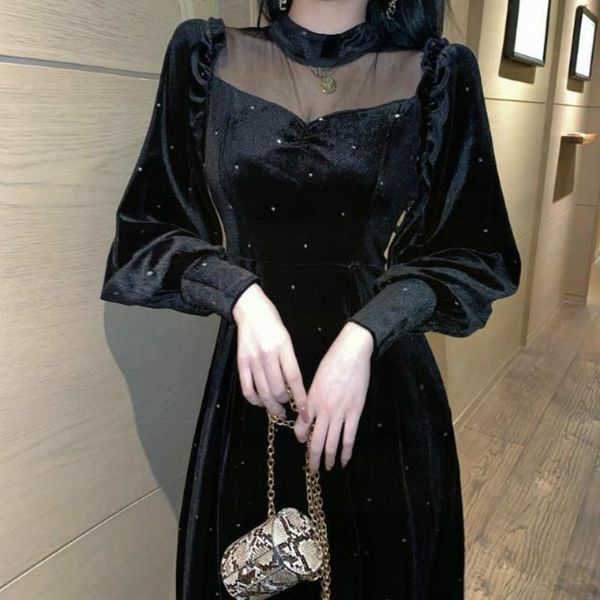 casual dresses 2021 women autumn winter elegant dress ladies hollow out o-neck long sleeve female oversize pleated vestidos g185, Black;gray
casual dresses 2021 women autumn winter elegant dress ladies hollow out o-neck long sleeve female oversize pleated vestidos g185, Black;gray