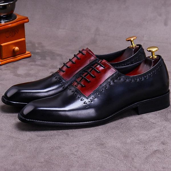dress shoes elegant genuine leather men's heels wedding oxfords square toe laces man formal mixed colors business office fwl195, Black
dress shoes elegant genuine leather men's heels wedding oxfords square toe laces man formal mixed colors business office fwl195, Black