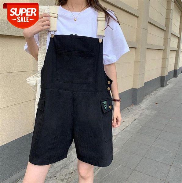 women's all-match western style suspender shorts loose denim jumpsuit #zc35, Black;gray
women's all-match western style suspender shorts loose denim jumpsuit #zc35, Black;gray