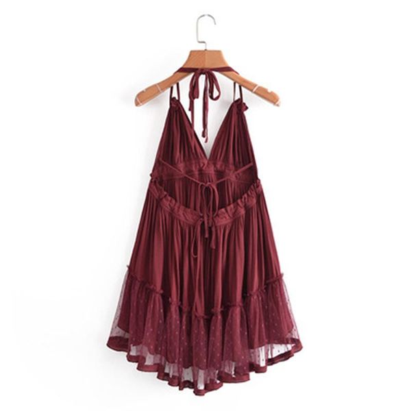 casual dresses 2021 summer style mesh embroidery stitching halter slim elegant sweet ladies trendy, Black;gray
casual dresses 2021 summer style mesh embroidery stitching halter slim elegant sweet ladies trendy, Black;gray