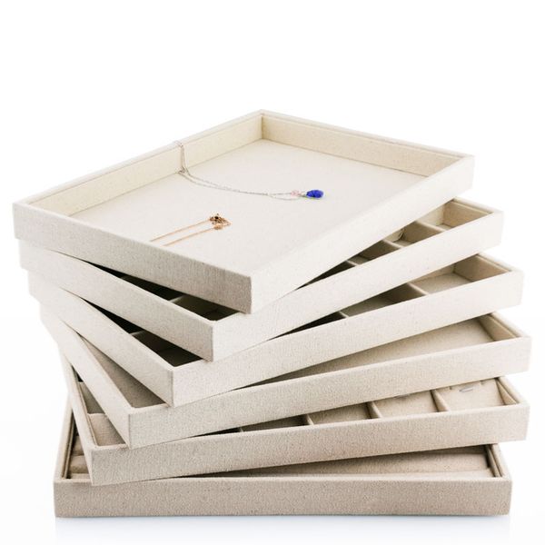 white jewelry storage tray domestic linen ring earrings necklace display bright color tray, Black
white jewelry storage tray domestic linen ring earrings necklace display bright color tray, Black