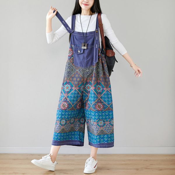 johnature fashion floral print pockets plus size jumpsuits autumn loose comfortable women ankle-length wide leg pants 210521, Black;white
johnature fashion floral print pockets plus size jumpsuits autumn loose comfortable women ankle-length wide leg pants 210521, Black;white