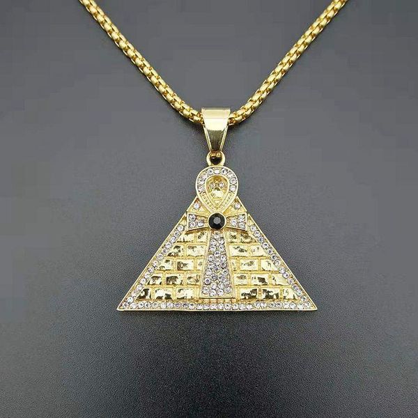pendant necklaces hip hop bling iced out anka life sign pendants gold color triangle stainless steel pyramid for men jewelry, Silver
pendant necklaces hip hop bling iced out anka life sign pendants gold color triangle stainless steel pyramid for men jewelry, Silver