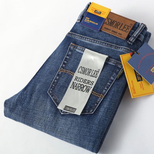 men's jeans autumn csmorlee brand business casual elastic comfort straight denim pants male trousers, Blue
men's jeans autumn csmorlee brand business casual elastic comfort straight denim pants male trousers, Blue
