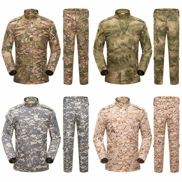 gym clothing outdoor camouflage suit for men's special forces field long sleeve military combat training uniform, White;black
gym clothing outdoor camouflage suit for men's special forces field long sleeve military combat training uniform, White;black