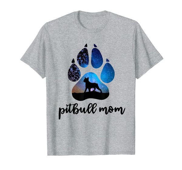 womens pitbull mom xmas gift for pitbull dog mama t-shirt, White;black