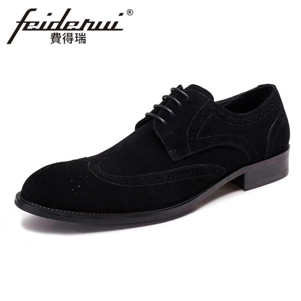 dress shoes feiderui cow suede leather men's handmade carved oxfords round toe derby wingtip man formal wedding brogue ymx232, Black
dress shoes feiderui cow suede leather men's handmade carved oxfords round toe derby wingtip man formal wedding brogue ymx232, Black