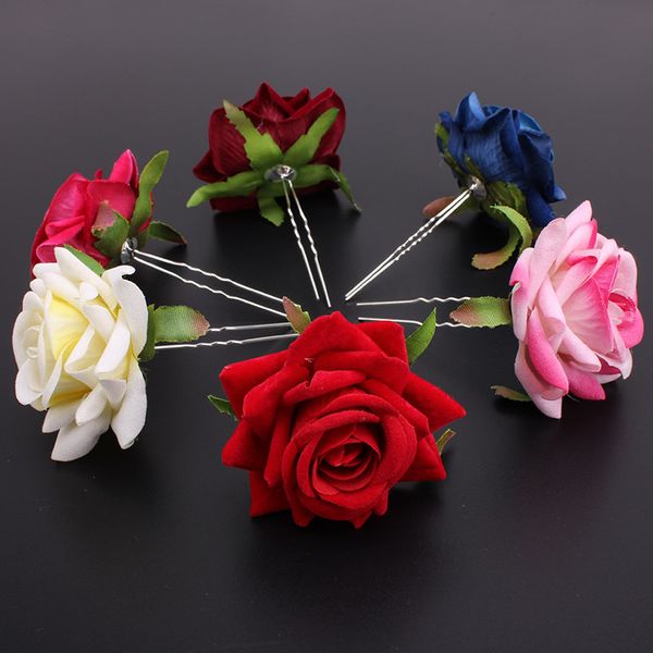 wholesale 6pcs rose flower women lady wedding bridal party prom hair pin clips haipin fashion hair jewelry accessories, Golden;white
wholesale 6pcs rose flower women lady wedding bridal party prom hair pin clips haipin fashion hair jewelry accessories, Golden;white