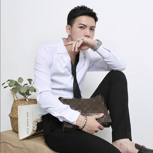 s-6xl2021 shirt men's long-sleeved korean version of the young men and women to decorate pure color casual shirt. shirts, White;black
s-6xl2021 shirt men's long-sleeved korean version of the young men and women to decorate pure color casual shirt. shirts, White;black