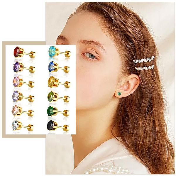 stud women 1 piece 12 birthstone earrings,gold color stainless steel ear clip,female lady birthday party gift jewelry, Golden;silver
stud women 1 piece 12 birthstone earrings,gold color stainless steel ear clip,female lady birthday party gift jewelry, Golden;silver