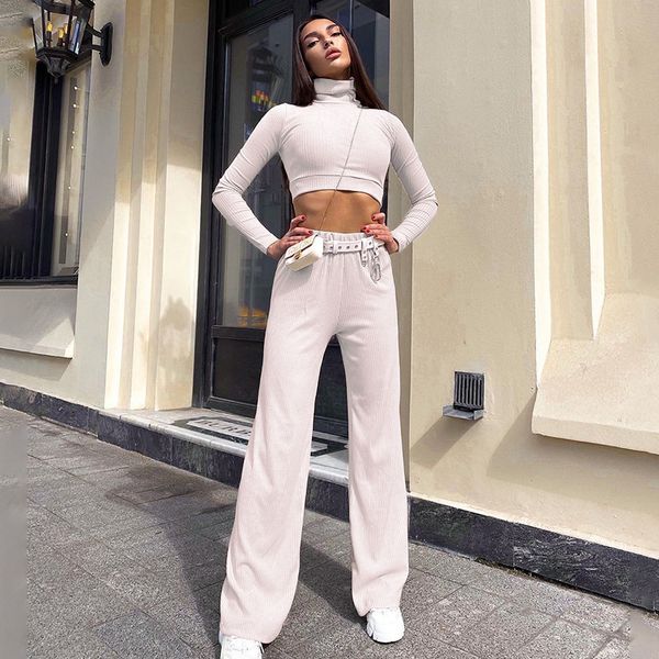 propcm woment's two piece pants wide leg pant and crop 2 piece set long sleeve autumn solid color casial elegant turtleneck minimalist, White
propcm woment's two piece pants wide leg pant and crop 2 piece set long sleeve autumn solid color casial elegant turtleneck minimalist, White