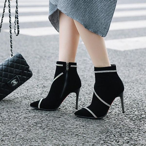 boots oversized 12 women shoes ankle for ladies woman winter rhinestone trim side zipper, Black
boots oversized 12 women shoes ankle for ladies woman winter rhinestone trim side zipper, Black