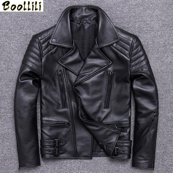 men's leather & faux boollili mens jacket autumn real genuine coat for men short motorcycle cow jackets veste cuir homme, Black
men's leather & faux boollili mens jacket autumn real genuine coat for men short motorcycle cow jackets veste cuir homme, Black