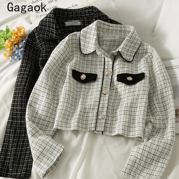 women's jackets gagaok women jacket 2021 spring autumn office lady plaid lapel full loose casual fashion korean chic wild coats, Black;brown
women's jackets gagaok women jacket 2021 spring autumn office lady plaid lapel full loose casual fashion korean chic wild coats, Black;brown