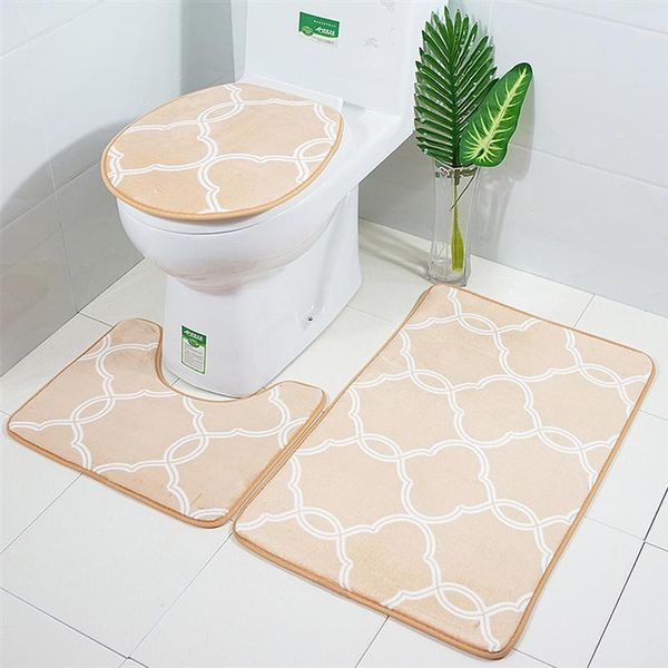 bath mat 3 pcs/set classical pattern toilet cover foot pad non-slip absorbent bathroom door flannel soft bathr rug carpet mats
bath mat 3 pcs/set classical pattern toilet cover foot pad non-slip absorbent bathroom door flannel soft bathr rug carpet mats