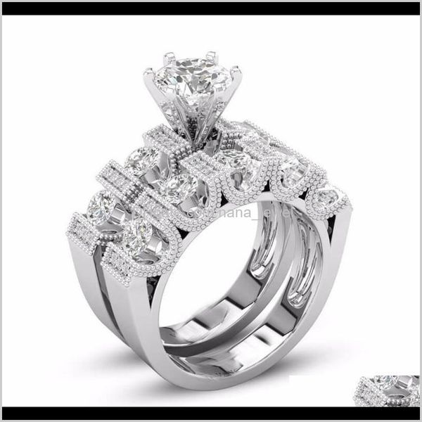 unique choucong vintage fashion jewelry couple rings 925 silver fill retro eternity round cut white z cz diamond women bridal ring su0yd, Slivery;golden
unique choucong vintage fashion jewelry couple rings 925 silver fill retro eternity round cut white z cz diamond women bridal ring su0yd, Slivery;golden