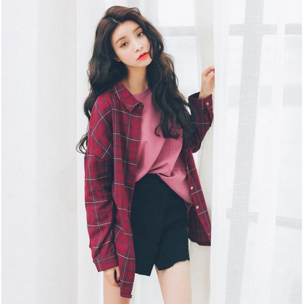 women's blouses & shirts south korean plaid women blouse 2021 autunm version of female small fresh loose long-sleeved shirt, White
women's blouses & shirts south korean plaid women blouse 2021 autunm version of female small fresh loose long-sleeved shirt, White