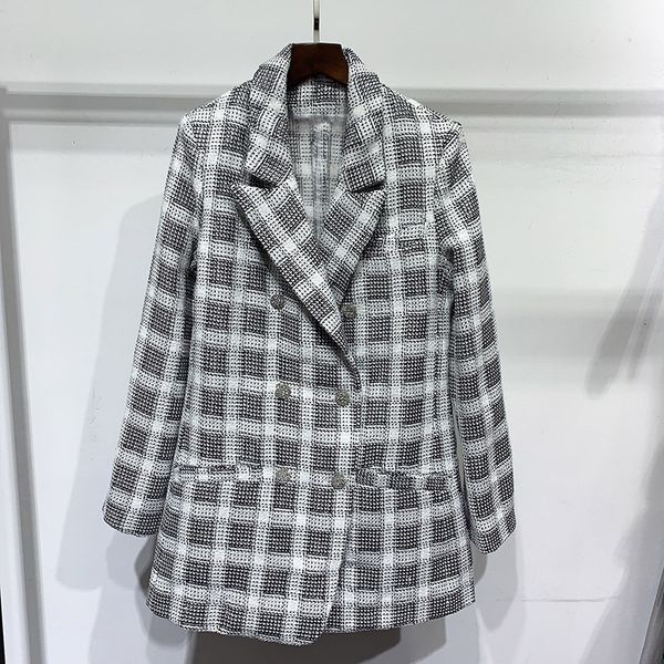 women's jackets chique ol elegant plaid blazers jacket 2021 spring fall woman brand 100% lining silk tweed coat b829, Black;brown
women's jackets chique ol elegant plaid blazers jacket 2021 spring fall woman brand 100% lining silk tweed coat b829, Black;brown