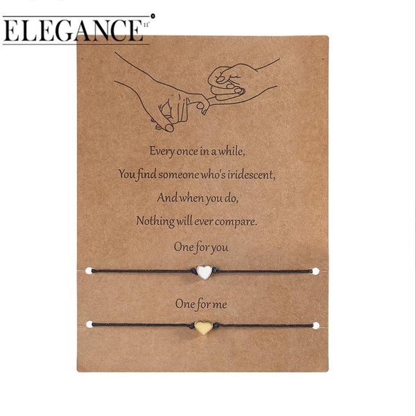 link, chain elegance fashion 2pcs/set bracelet for couple friendship heart cross star charm rope women men lucky jewelry, Black 
link, chain elegance fashion 2pcs/set bracelet for couple friendship heart cross star charm rope women men lucky jewelry, Black