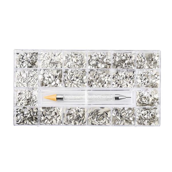 nail art decorations 21 grids diy manicure crystal glass gem flat back rhinestone set fix or point drill pen supplies, Silver;gold
nail art decorations 21 grids diy manicure crystal glass gem flat back rhinestone set fix or point drill pen supplies, Silver;gold