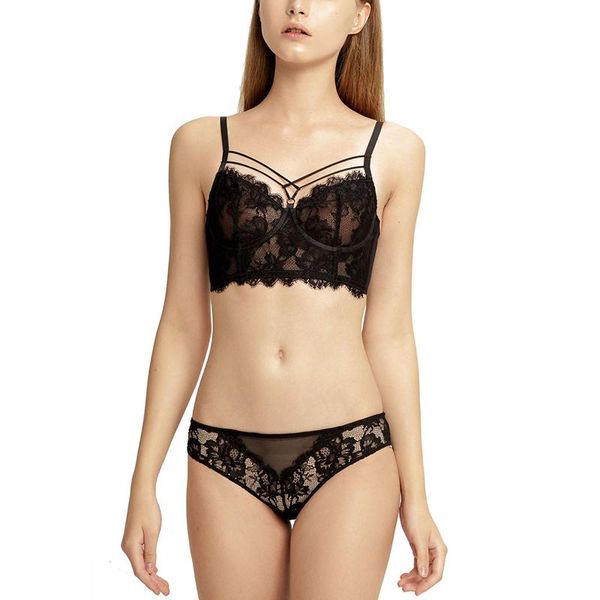 bras sets lace ultra thin transparent unlined underwear with underwire cross bandage broadside bra and panties set women lingerie, Red;black
bras sets lace ultra thin transparent unlined underwear with underwire cross bandage broadside bra and panties set women lingerie, Red;black