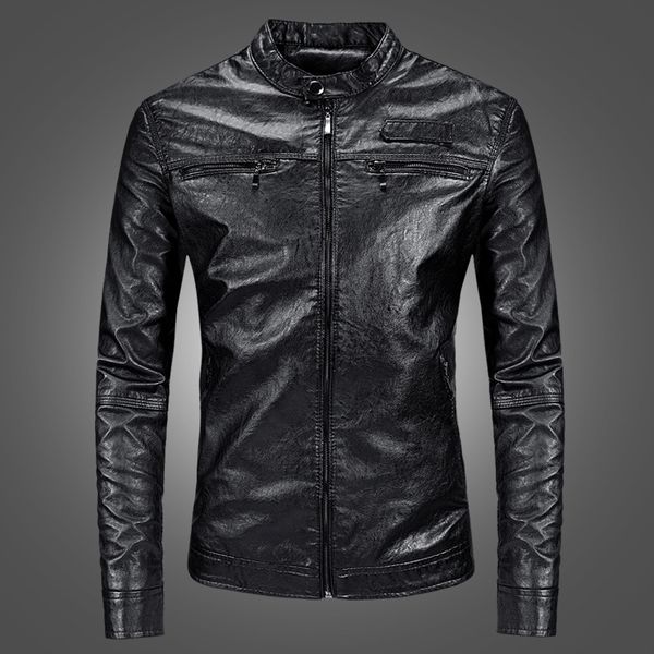 black pattern zipper stitching motorcycle wind men's leather jacket high-quality stand-up collar retro comfortable windproof fashion tr
black pattern zipper stitching motorcycle wind men's leather jacket high-quality stand-up collar retro comfortable windproof fashion tr