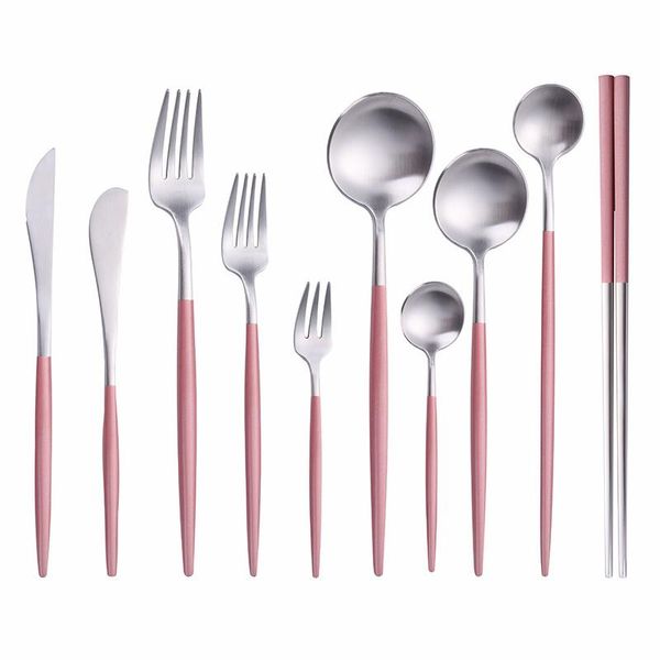dinnerware sets western tableware pink silver cutlery set stainless steel fork knive spoon dessert kitchen party drop
dinnerware sets western tableware pink silver cutlery set stainless steel fork knive spoon dessert kitchen party drop