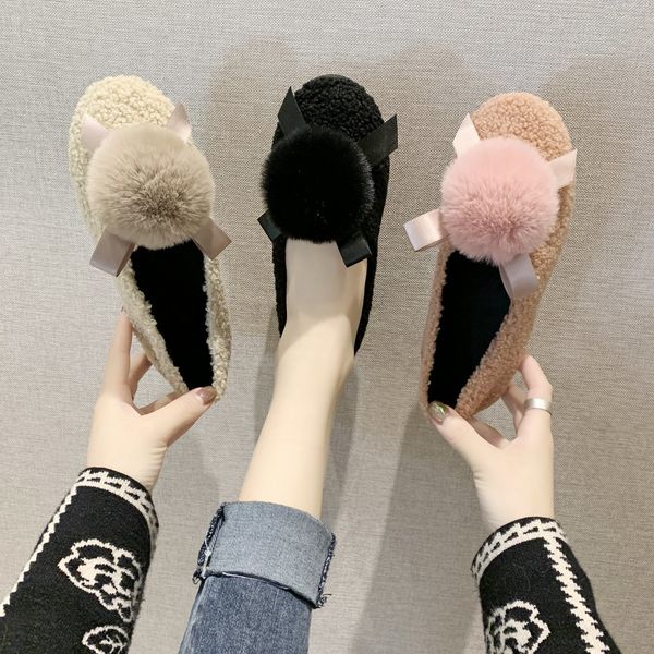 winter fur women shoes woman flats solid plush fur loafers bow knot short plush furry fur ball moccasins ladies shoes creepers a, Black
winter fur women shoes woman flats solid plush fur loafers bow knot short plush furry fur ball moccasins ladies shoes creepers a, Black