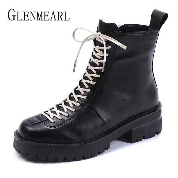 boots women ankle platform leather british wind thick short ladies combat motorcycle winter shoes size 35-40 fashion, Black
boots women ankle platform leather british wind thick short ladies combat motorcycle winter shoes size 35-40 fashion, Black