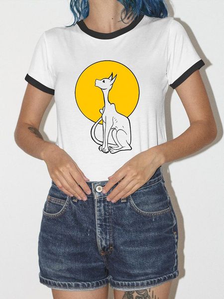 women's t-shirt halloween sphynx cat with moon women's t-shirts mom gift gothic style tee fashion casual aesthetic art vintage top, White
women's t-shirt halloween sphynx cat with moon women's t-shirts mom gift gothic style tee fashion casual aesthetic art vintage top, White