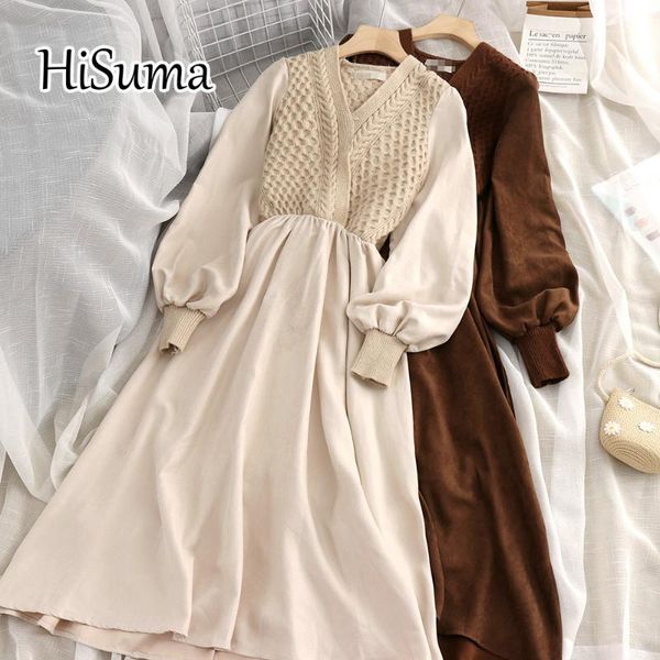 winter women v-neck puff sleeve knitted with corduroy a-line dress female chic elegant lace-up sweater dresses casual, Black;gray
winter women v-neck puff sleeve knitted with corduroy a-line dress female chic elegant lace-up sweater dresses casual, Black;gray
