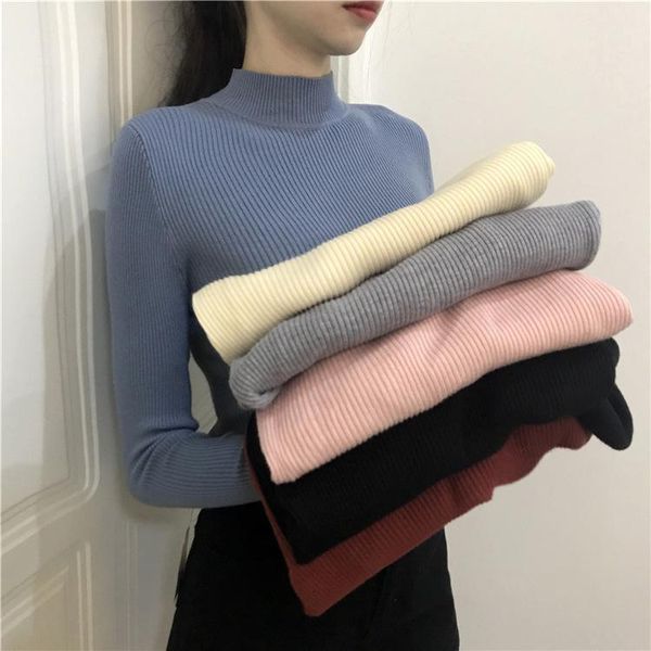 women's sweaters autumn female lady sweater high elastic solid turtleneck slim tight knitted bottoming pullovers 3u2m, White;black
women's sweaters autumn female lady sweater high elastic solid turtleneck slim tight knitted bottoming pullovers 3u2m, White;black