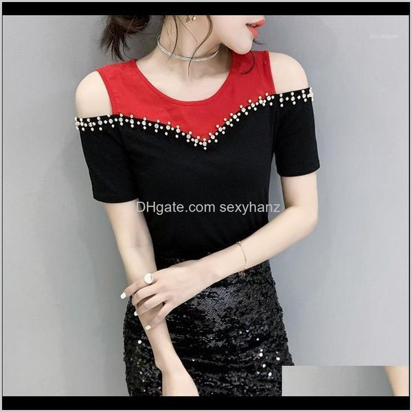 womens summer korean clothes tshirt fashion patchwork off shoulder beading women ropa mujer short sleeve cotton tees t039021 ashw ytuwf, White
womens summer korean clothes tshirt fashion patchwork off shoulder beading women ropa mujer short sleeve cotton tees t039021 ashw ytuwf, White